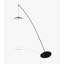 Luminaire de plancher diagonal avec abat-jour noir