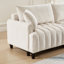 Canapé-lit futon de 83 po, canapé-lit confortable en polyester avec 2 coussins carrés, canapé-lit convertible avec dossier réglable, causeuse moderne pour le salon, beige-1235105909