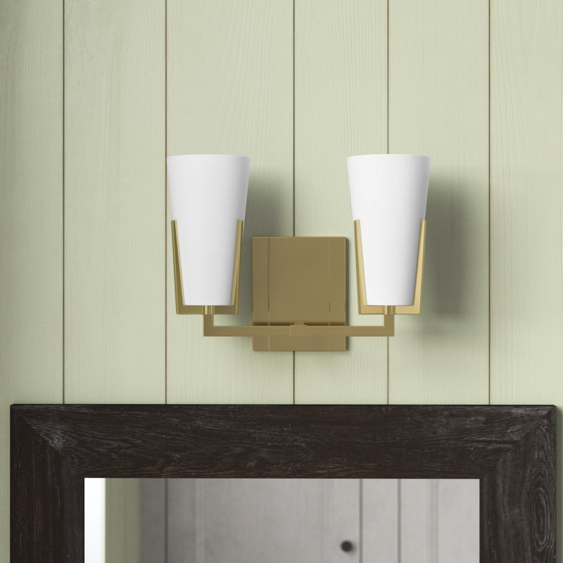 Lindle 2 - Light Dimmable Vanity Light, Aged Brass