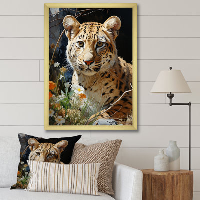 Charlonda Leopard Elegance Pastoral sur toile