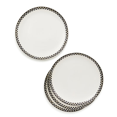 Courtly Check Everyday Dinner Plates, Set Of 4