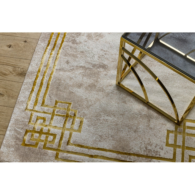 Annadiane Oriental Area Rug, Cream/Gold, Rectangle 200 x 290cm