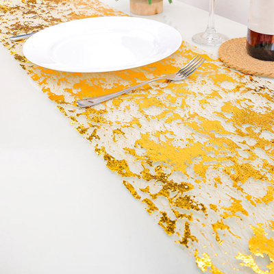 Chemin de table à paillettes en métal