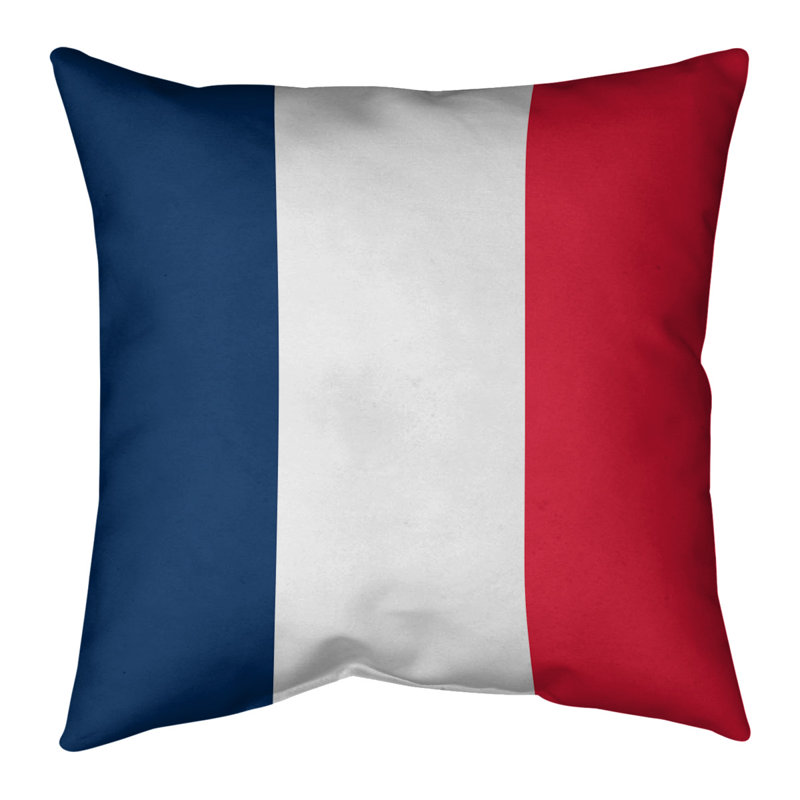 Housse de coussin à rayures pour basket-orléans, 20 po X 20 po, Marine / Rouge