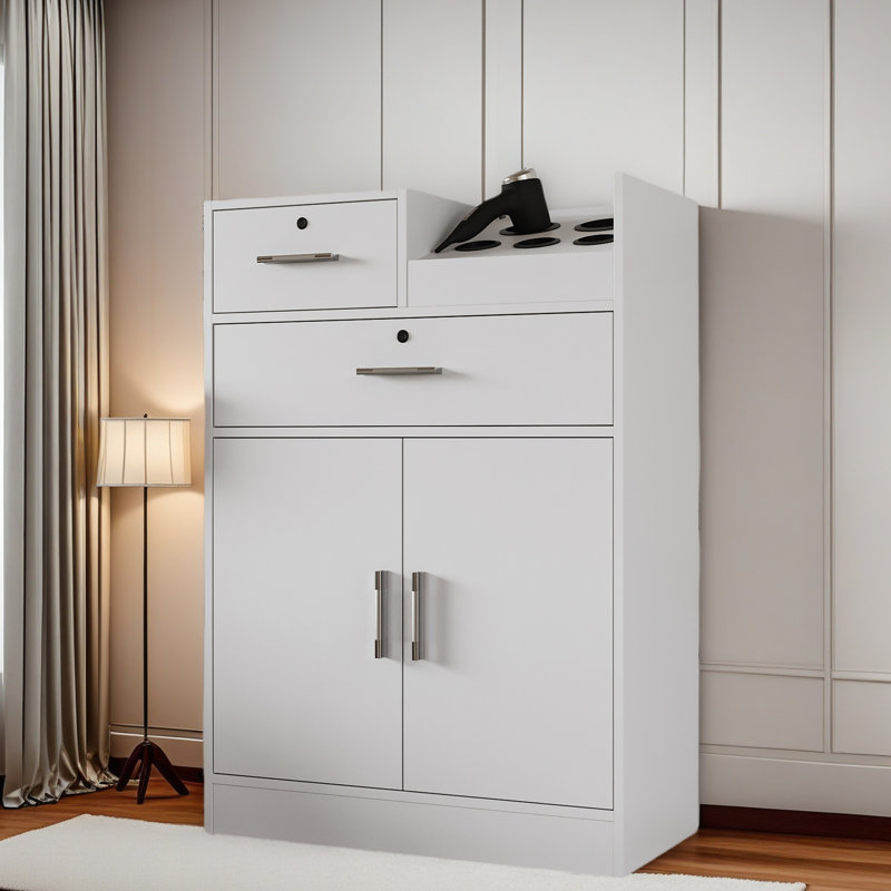 Armoire de rangement pour salon de beauté verrouillable, Rose