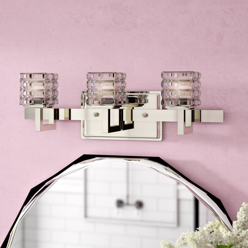 Éclairage pour meuble-lavabo à 3 lumières Keffer, Nickel poli