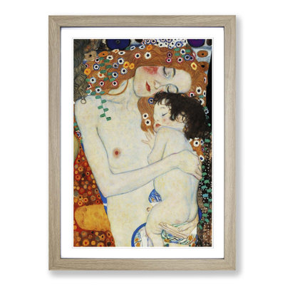 Mother and Child Baby by Gustav Klimt - Framed Print