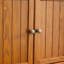 Armoire de rangement de 72,4 po de hauteur en chêne, 8 portes et 4 tablettes. Pour plusieurs pièces. Finition lisse, stable et divers réglages. Surface,