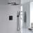 LCD Temperature Display Digital Shower System with 9.8" Rainfall Shower Head and Handheld Spray, Rough-in Valve-99834781