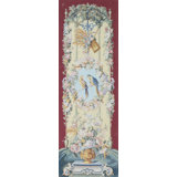 Hand-Knotted High-Quality Yellow and Red Runner