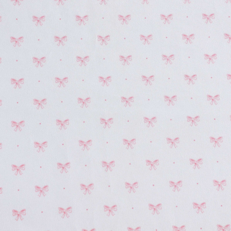 Laura Ashley Kids Cozy Printed Sheet Sets, Lovely Bows Pink, Twin Sheet Set with 1 Pillowcase