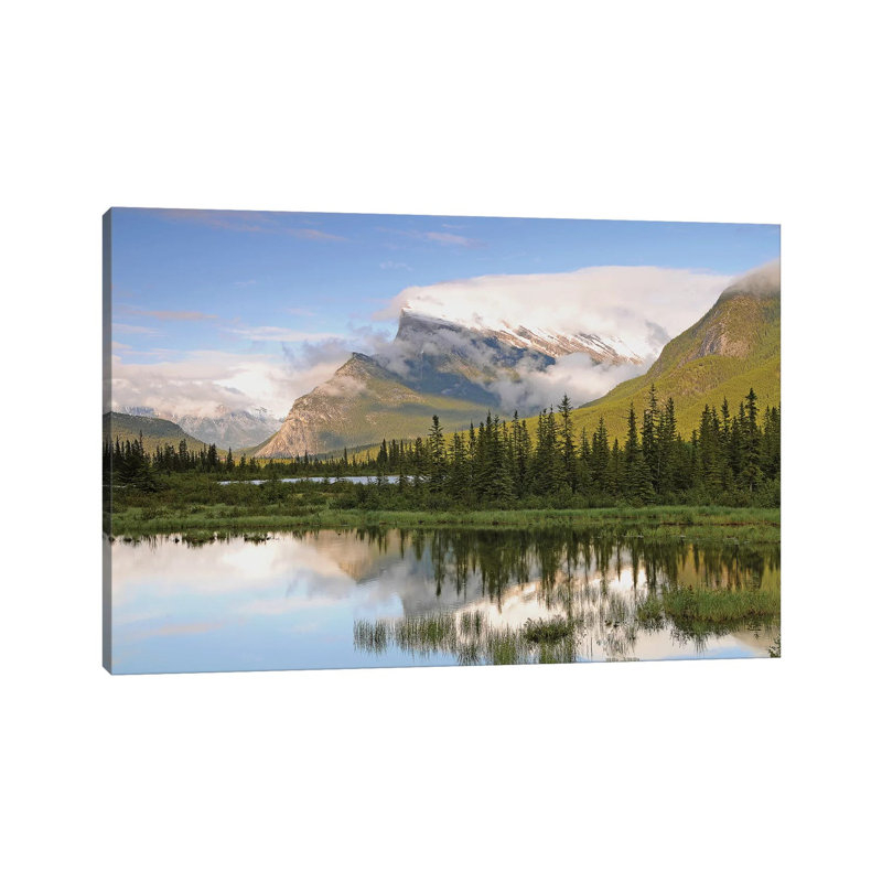 Clouds Over Mount Rundle by Brian Wolf - Wrapped Canvas Print, 20.32cm H x 30.48cm W x 1.91cm D