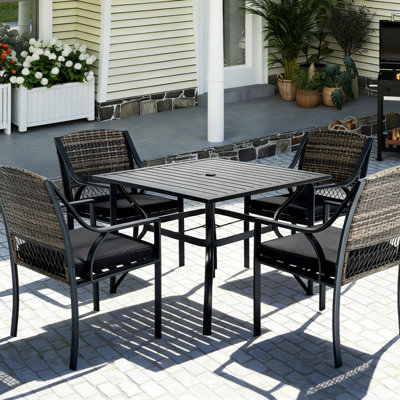 Outdoor Patio Dining Set, All-Weather Furniture for Backyard, Garden, Balcony