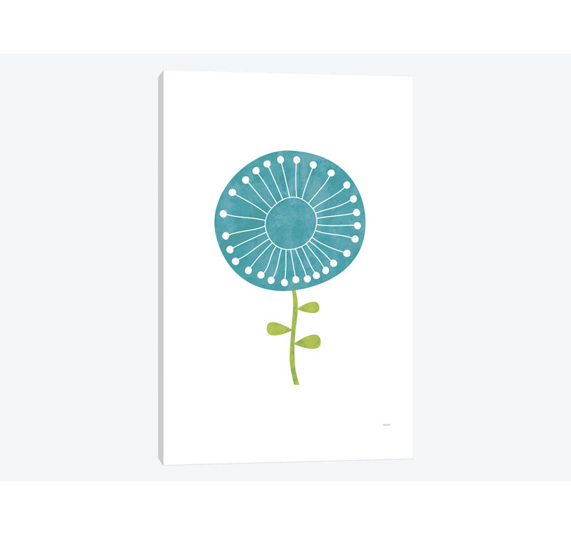 «Modern Flowers I», impression sur toile, H 12 po x l 8 po x P 0,75 po, Toile tendue, Pas de tapis