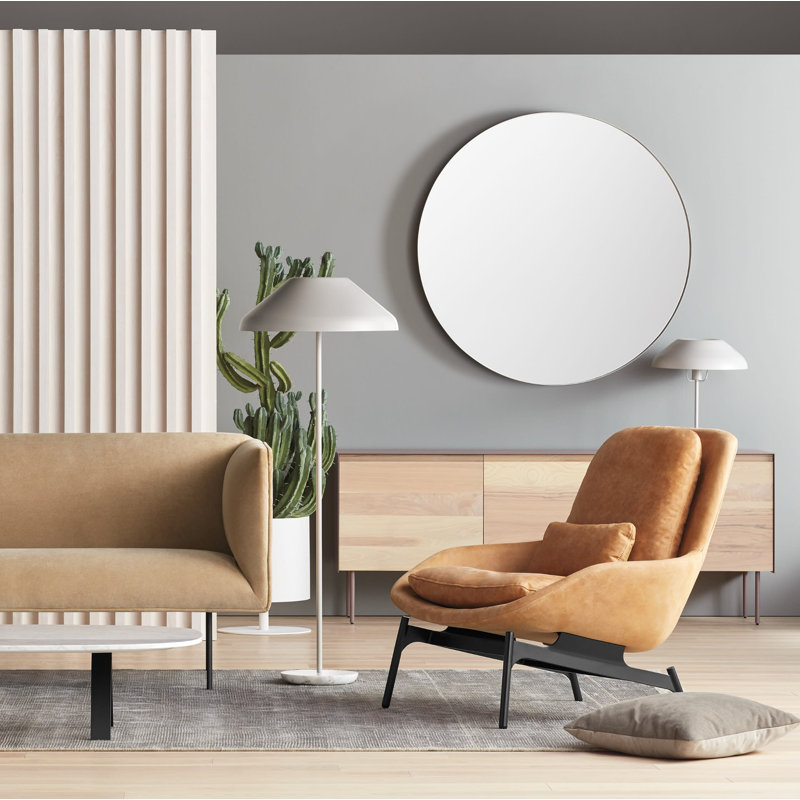 Field Lounge Chair, Camel Genuine Leather