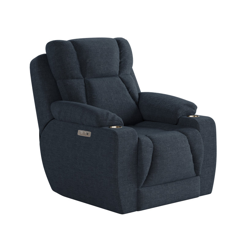 Fauteuil inclinable près du mur pour homme, Microfibre, Bleu