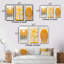 «Abstract Yellow Forest Quill Minimalisme II», 3 pièces-1573925535-1573925530
