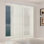 4-Panel Single Rail Panel Track Extendable 48"-88"W, Panel width 23.5"