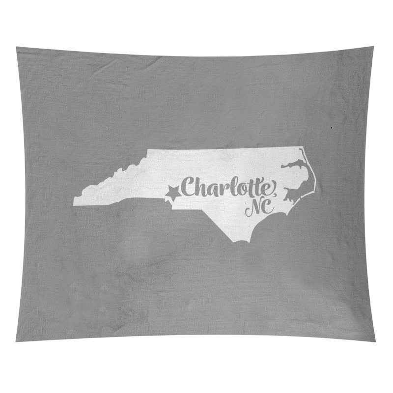Tapisserie Charlotte, Caroline du Nord, H 27,5 po x l 37,5 po, Gris