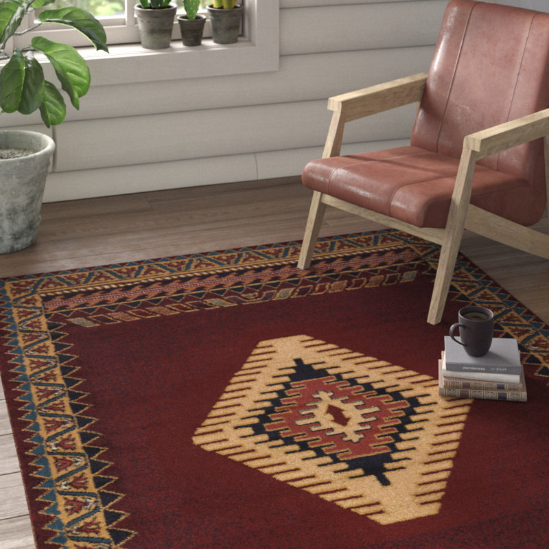 Tapis bordeaux Hyacinthe, Rectangle 1 pi 10 po x 3 pi