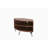 Fan Shape Reclaimed Wood Corner Media Table for Living Room Wise Use Your Space