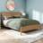 Modern Solid Wood Platform Bed with Headboard - Stylish Elegance & Superior Stability-979822375-979822372