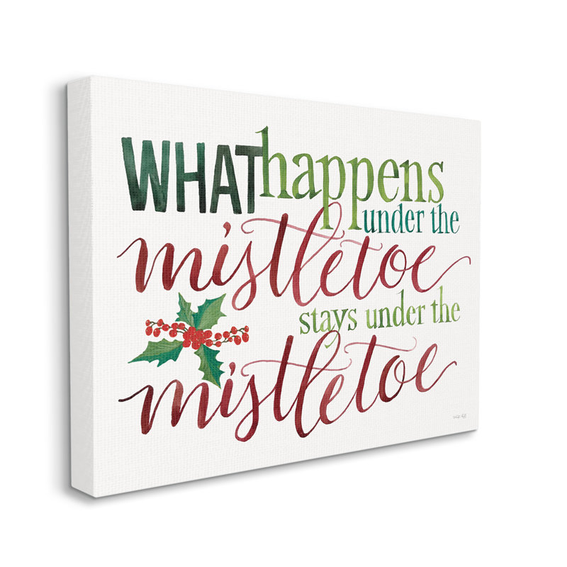 «Witty Mistletoe», citation typographique «Holly Berry», impression numérique sur toile encadrée par Cindy Jacobs