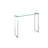 Berlind Modern Glass Console Table – Stainless Steel Base, Entryway & Living Room Accent Table-1394791405-1394791411