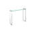 Berlind Modern Glass Console Table – Stainless Steel Base, Entryway & Living Room Accent Table-1394791411-1394791405