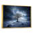 Toile avec cadre flottant or