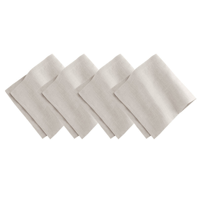 La Classica 4 Piece Linen Napkin Set, Dove Gray