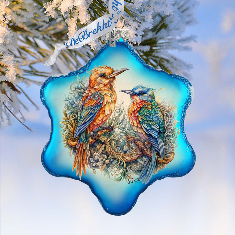 4'' Glass Hanging Figurine Ornament