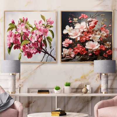 Raquelle - Apple Blossom Square Collage Set Of 2