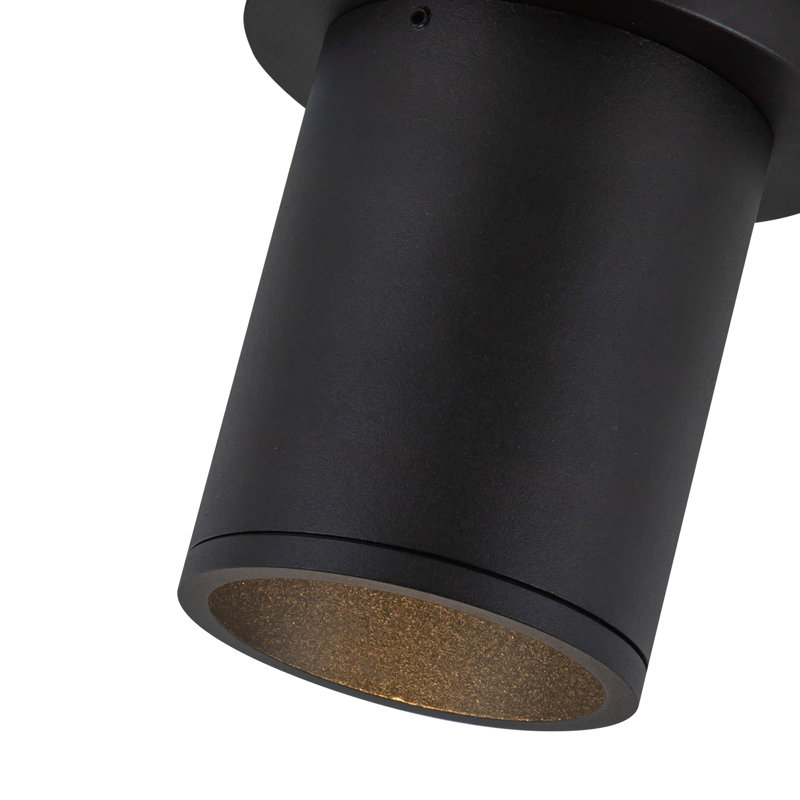 Support pour plafond à DEL 36 po Lorna 4 po (3 po de diamètre), Noir, H 4,5 po x l 4,38 po x P 4,38 po, 10 W