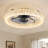 20" Dimmable Crystal Ceiling Fan With Led Light And Remote Control