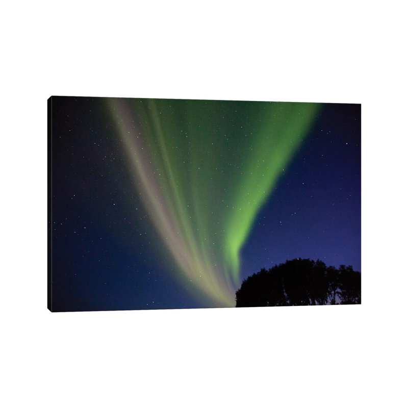 Northern Lights At Seljalandsfoss, Iceland by Kristin Piljay - Wrapped Canvas Print, 20.32 cm H x 30.48 cm W