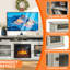Meuble télé avec foyer Rustic Elegance