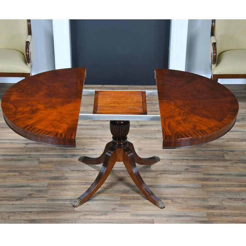 Extendable Mahogany Solid Wood Dining Table