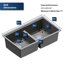 Évier de cuisine à quartz encastrable 32,5 L-98291419