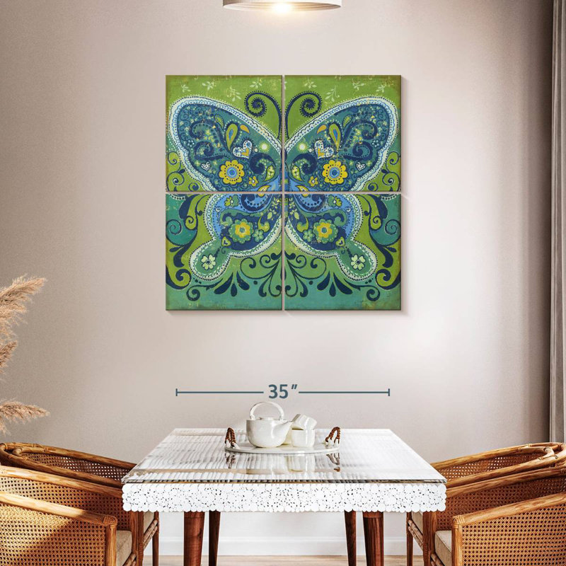 Brampt Butterfly Mosaic, 38" H x 38" W