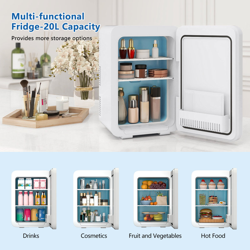 PULUOMIS Mini Fridge, Black