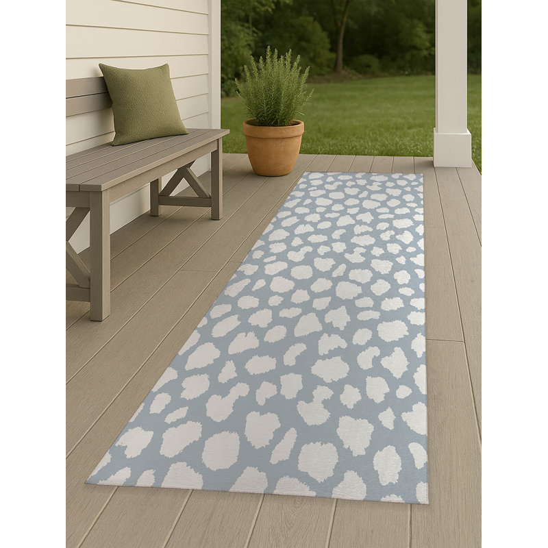 Animal Spot Non-Slip Outdoor Rug, Runner 2'6" x 8'