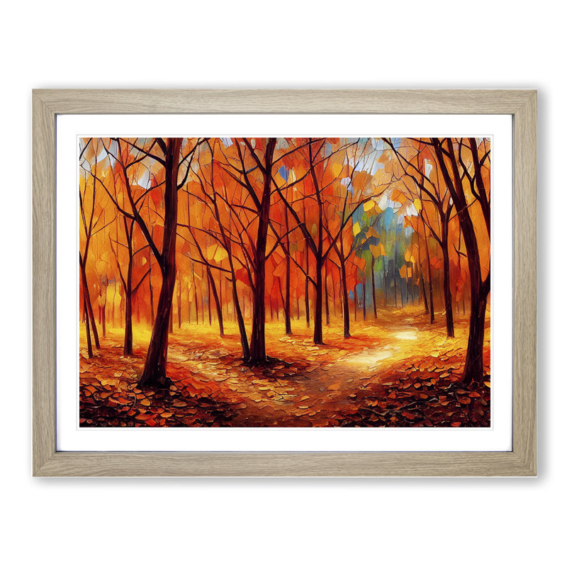 Amazing Autumn Forest Vol.4 - Framed Print, 46cm H x 64cm W x 2cm D, Oak