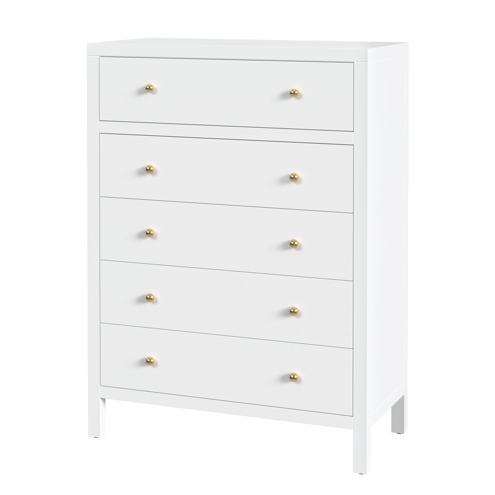 Celine 36" Acacia Dresser, Smooth White