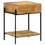 Table en bois de manguier avec tablette inférieure et 1 tiroir - Décoration d'entrée rustique 1 décor