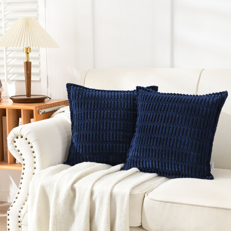  Housse pour repose-pieds Boucle, Bleu, Carré 22 po