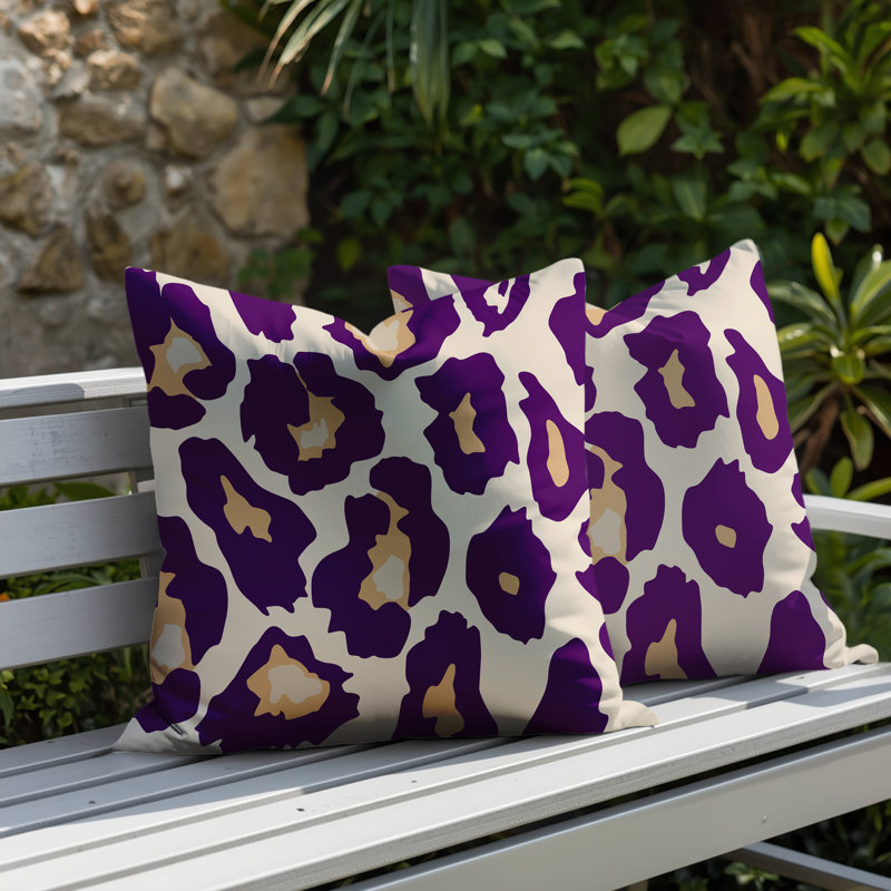 Oreiller réversible intérieur / extérieur Gelle, 16x16, Purple