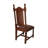 Solomon 20'' H Genuine Leather Upholstered Mahogany Side Chair