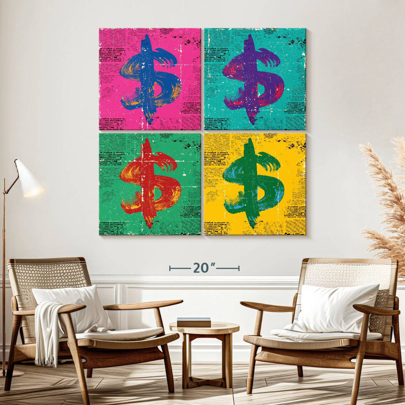 Signes de Kung Grungy, H 57 po x l 57 po