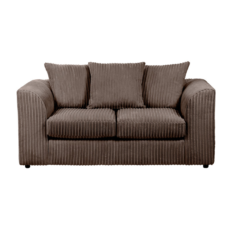 Moana 2 Seater Corduroy Sofa, Chocolate Cord